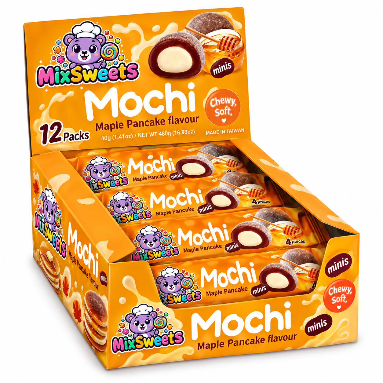 Royal Family Mochi Minis Maple Pancake Flavour Pack 40g