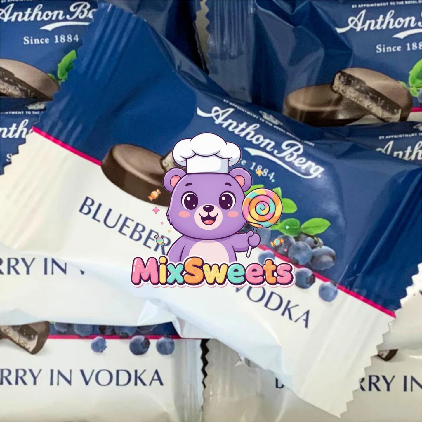 Anthon Berg Blueberry in Vodka Chocolate Covered Marzipan 220g
