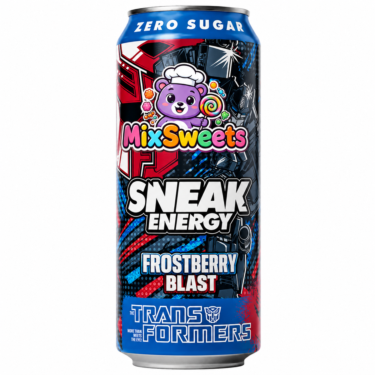 Sneak x Transformers Frostberry Blast Energy Drink