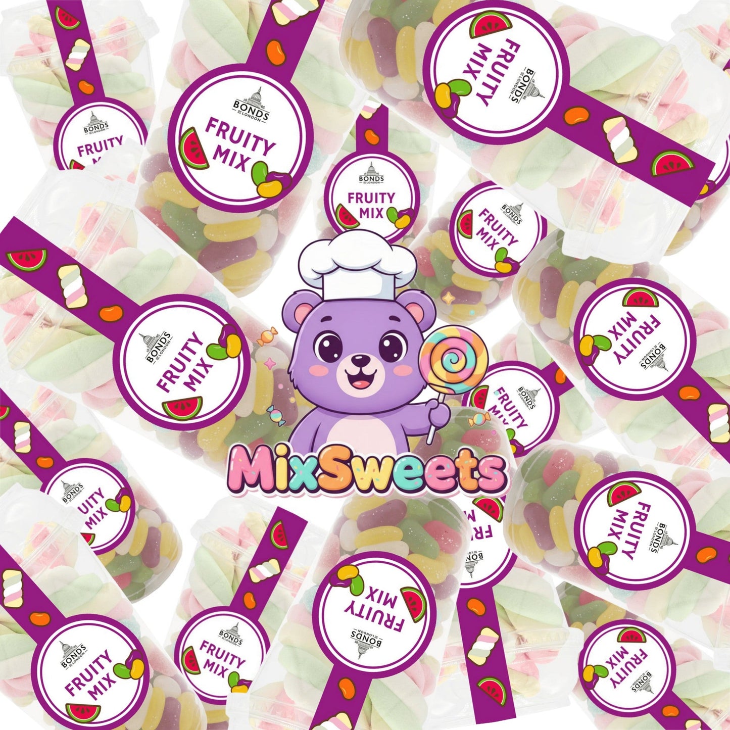 Bonds Fruity Mix Candy Cup 260g