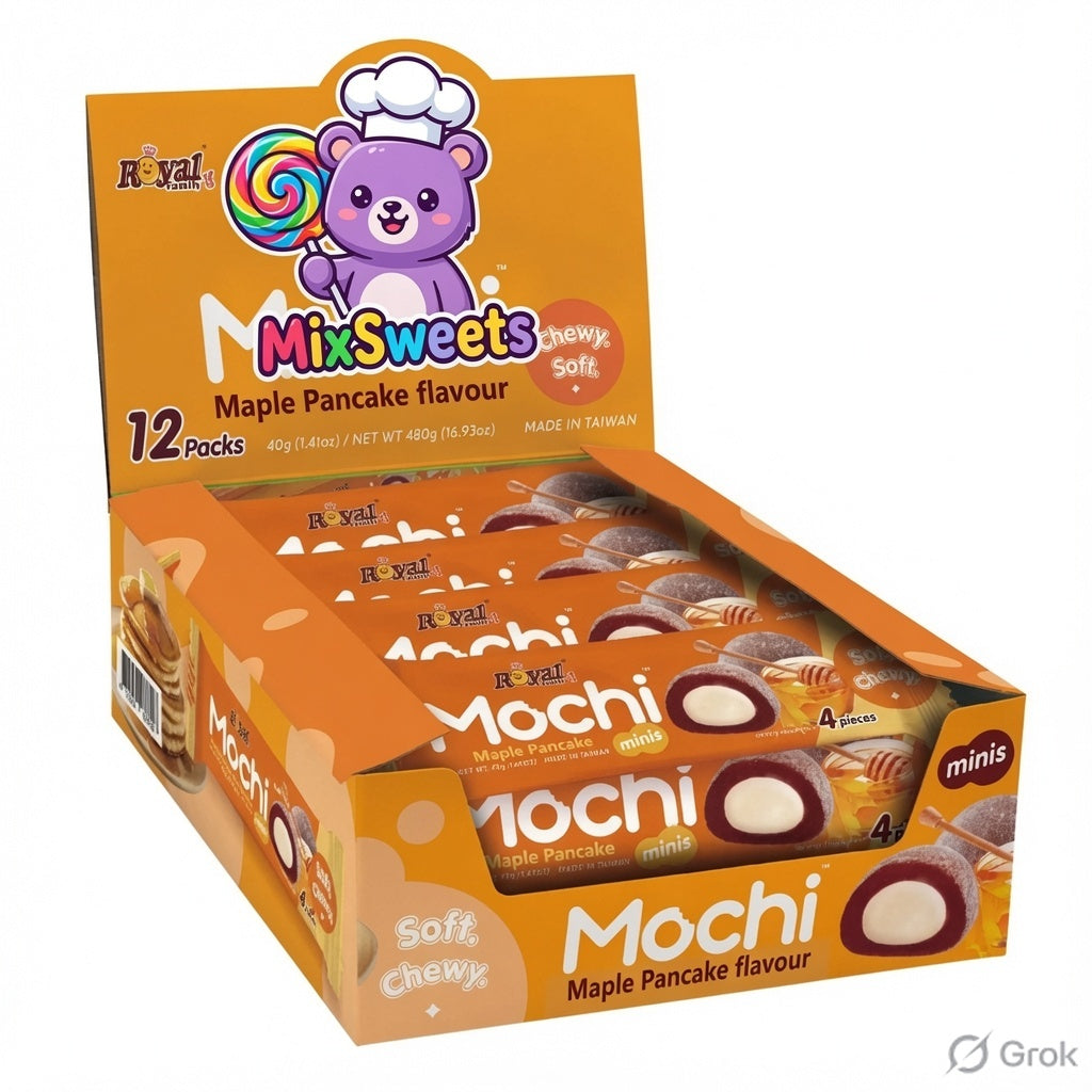 Royal Family Mochi Minis Maple Pancake Flavour Pack 40g