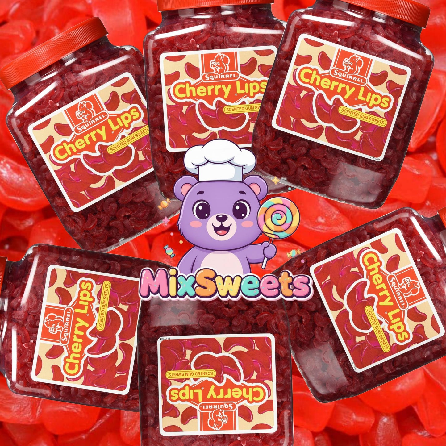 Squirrel Cherry Lips Jar