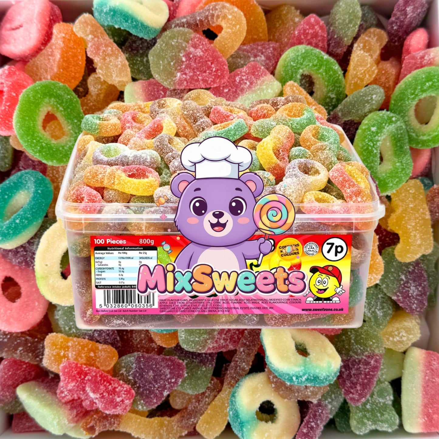 Sweetzone Sour Suckers Tub