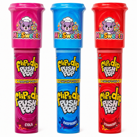 Bazooka Push Pop Flip-N-Dip
