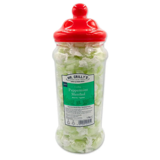 Mr. Crilly's Throat & Cough Drops Peppermint Menthol Flavour Jar