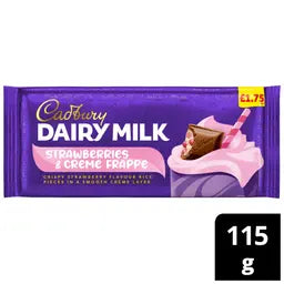 Cadbury Dairy Milk Strawberries & Creme Frappe Chocolate Bar