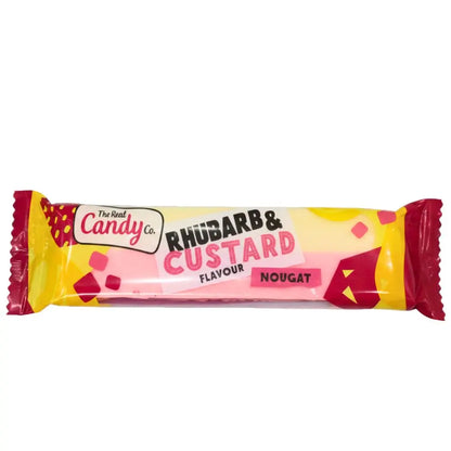 The Real Candy Co. Rhubarb & Custard Nougat Bar 130g