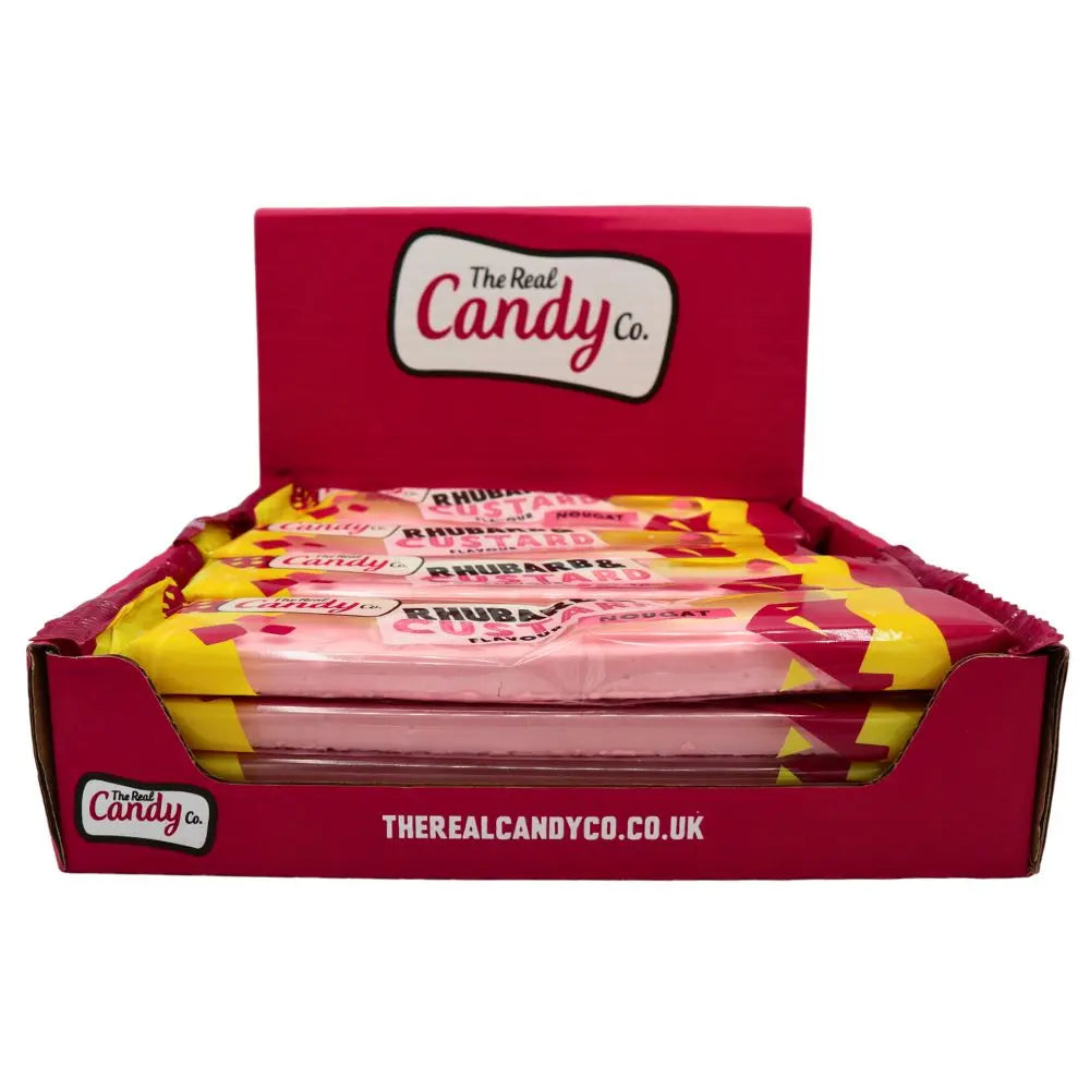 The Real Candy Co. Rhubarb & Custard Nougat Bar 130g