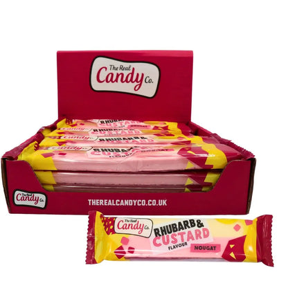 The Real Candy Co. Rhubarb & Custard Nougat Bar 130g