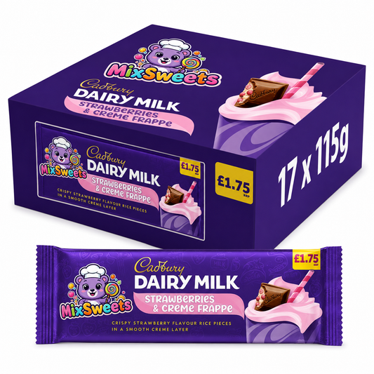 Cadbury Dairy Milk Strawberries & Creme Frappe Chocolate Bar