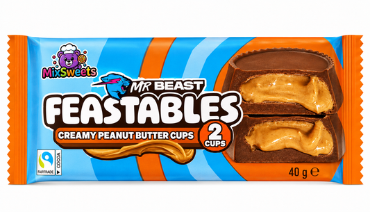 Mr Beast Feastables 2 Creamy Peanut Butter Cups 40g
