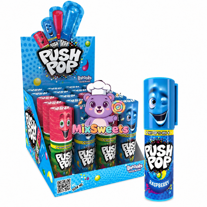 Bazooka Push Pop Raspberry & Watermelon