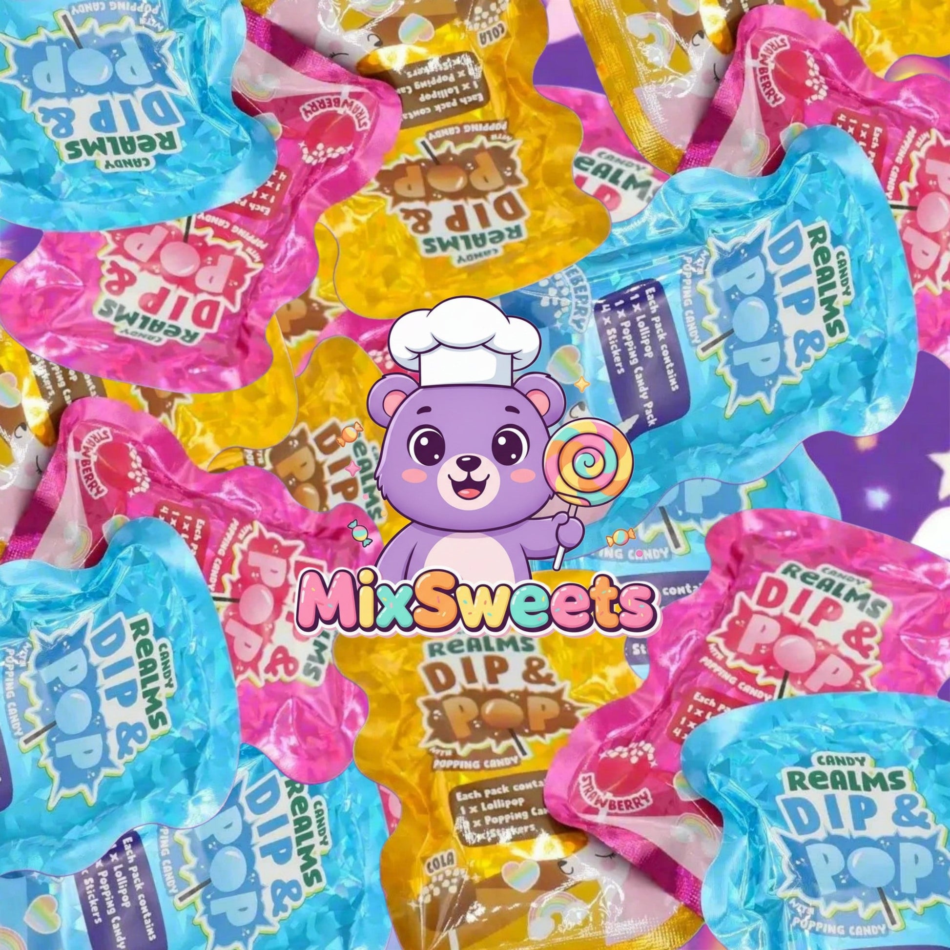 Candy Realms Unicorn Dip N Pop 16g