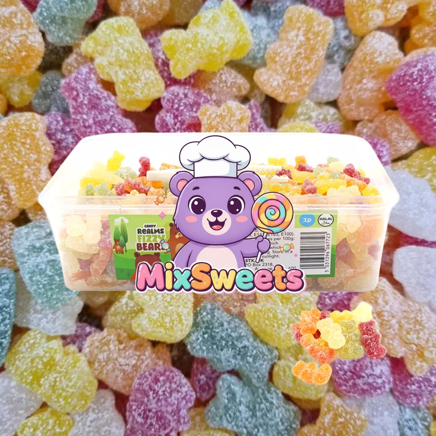 Candy Reams Fizzy Bears Tub