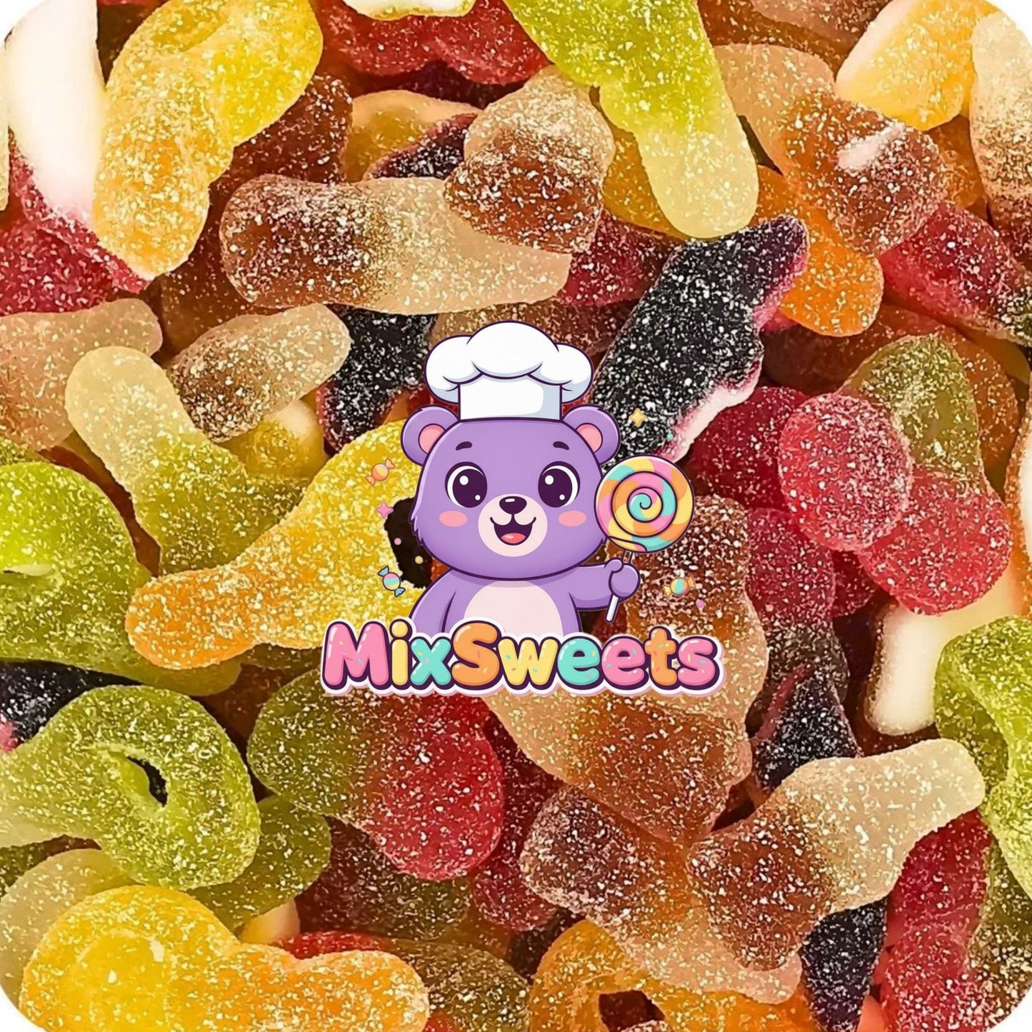 Haribo Tangfastics Fruit & Cola Flavour Fizzy Jelly Sweets Tub