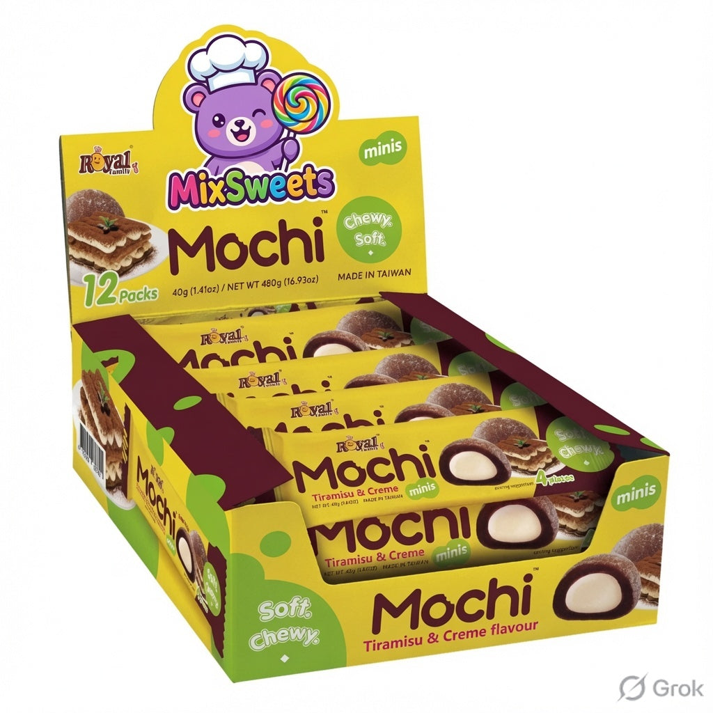 Royal Family Mochi Minis Tiramisu & Creme Flavour Pack 40g