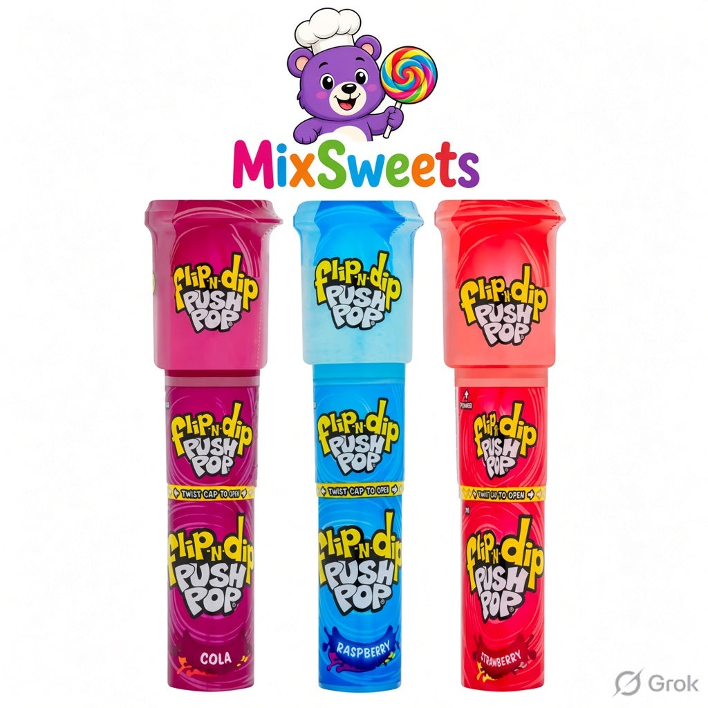 Bazooka Push Pop Flip-N-Dip
