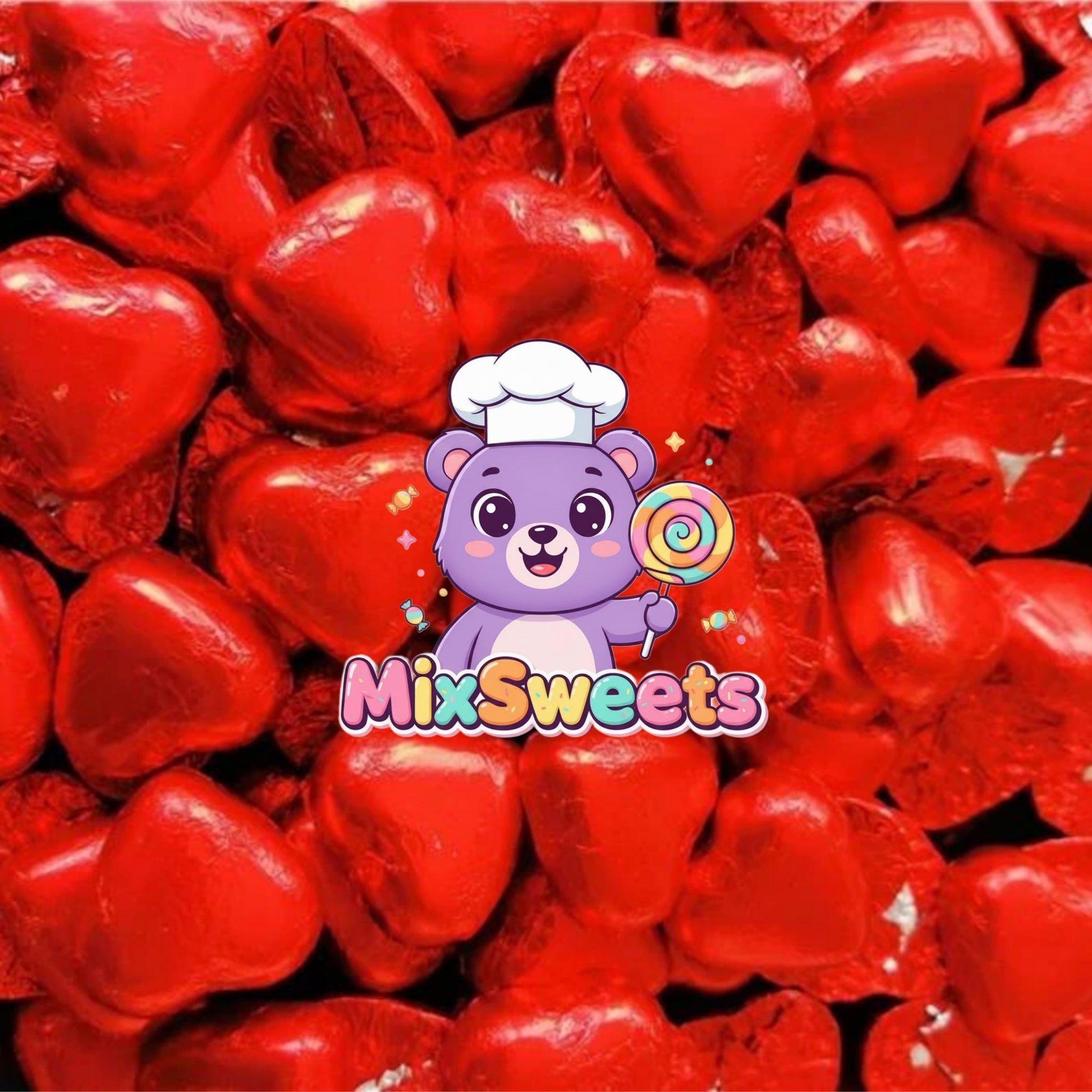 Kingsway Red Foiled Milk Chocolate Hearts