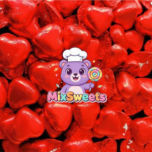 Kingsway Red Foiled Milk Chocolate Hearts