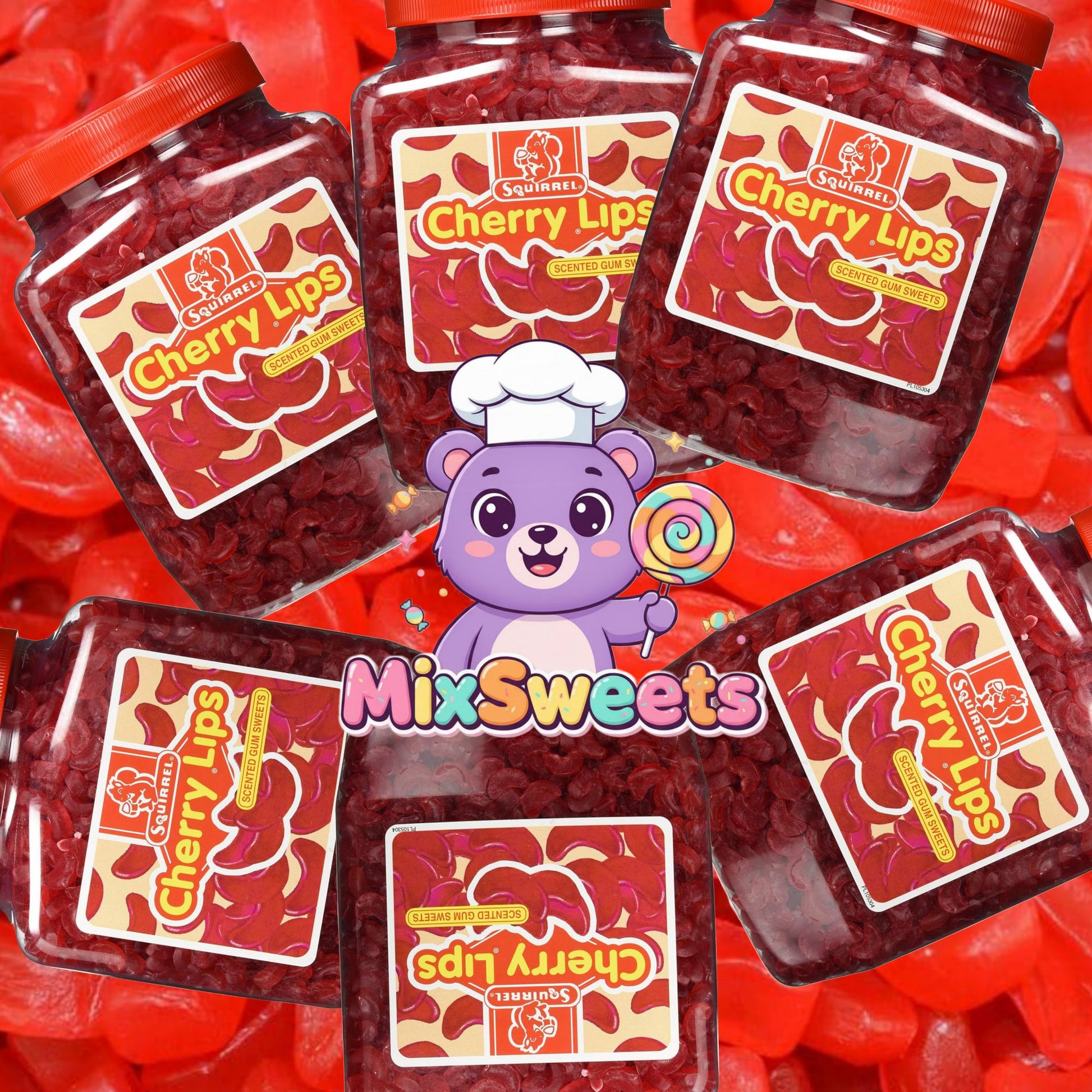 Squirrel Cherry Lips Jar