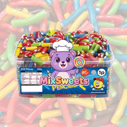 Sweetzone Rainbow Pencils 805g Tub