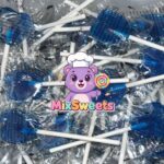 Blue Raspberry Heart Lollipops