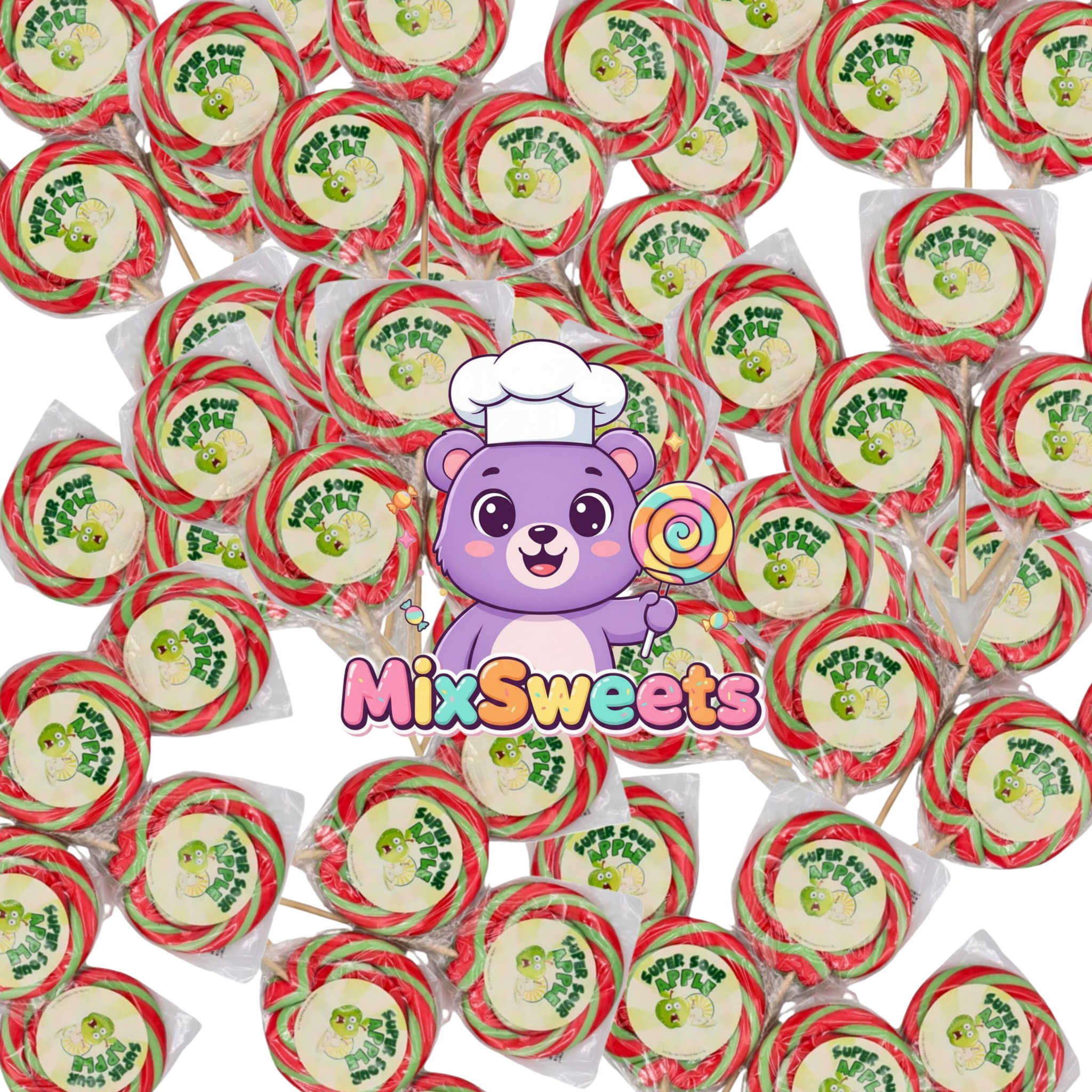 McAdams Super Sour Apple Lollipop McAdams Super Sour Apple Lollipop