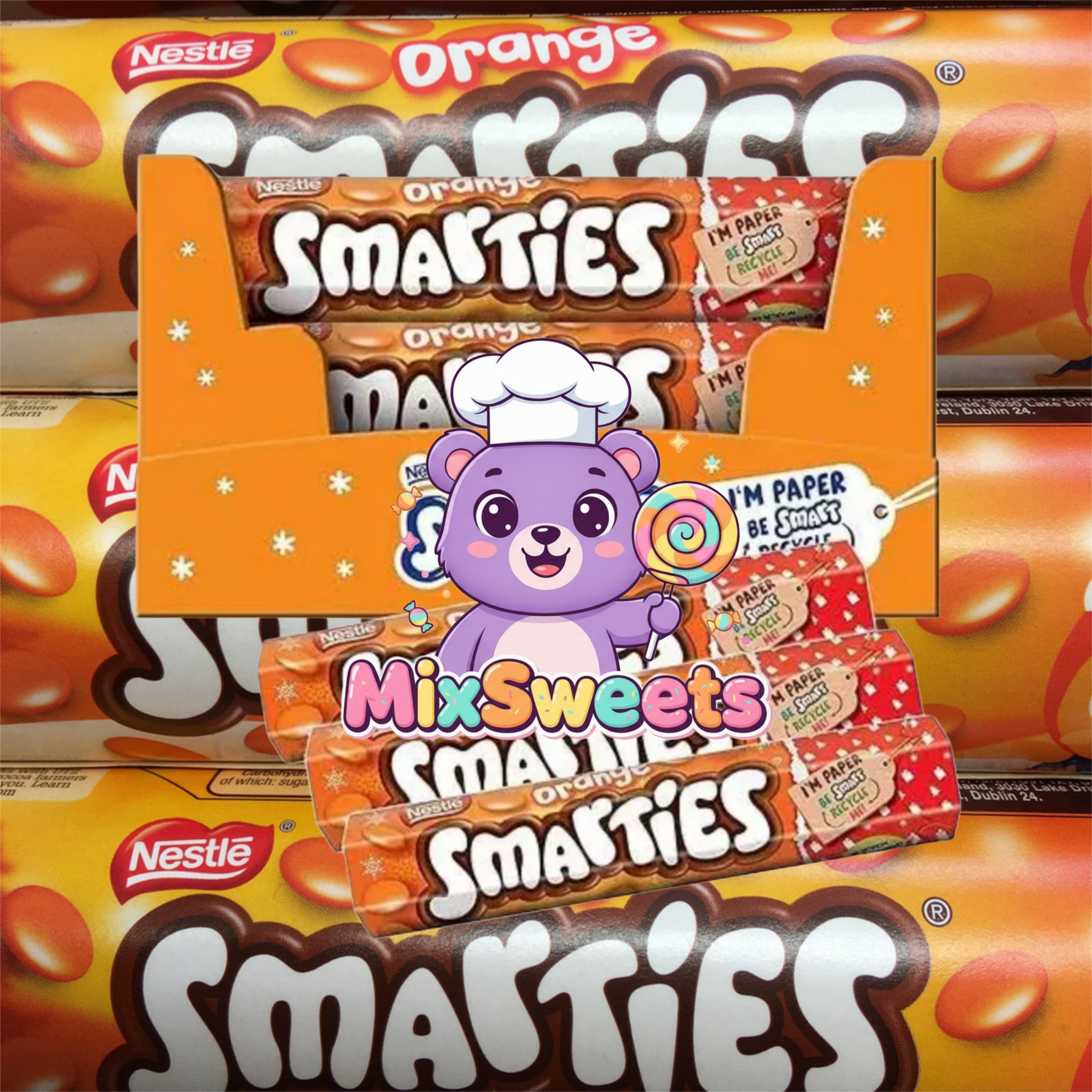 Smarties Orange Milk Chocolate Giant Tube Smarties Orange Milk Chocolate Giant Tube