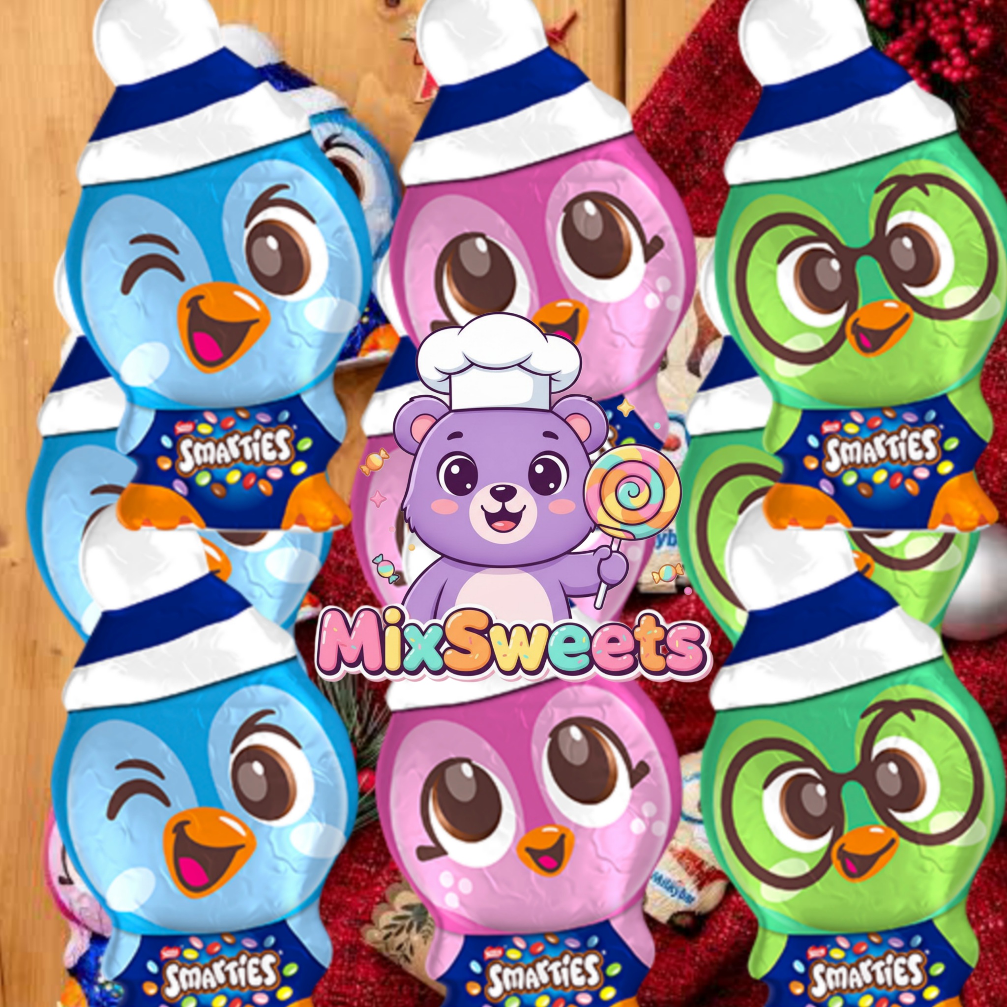 Smarties Penguin Milk Chocolate Christmas Figure Smarties Penguin Milk Chocolate Christmas Figure