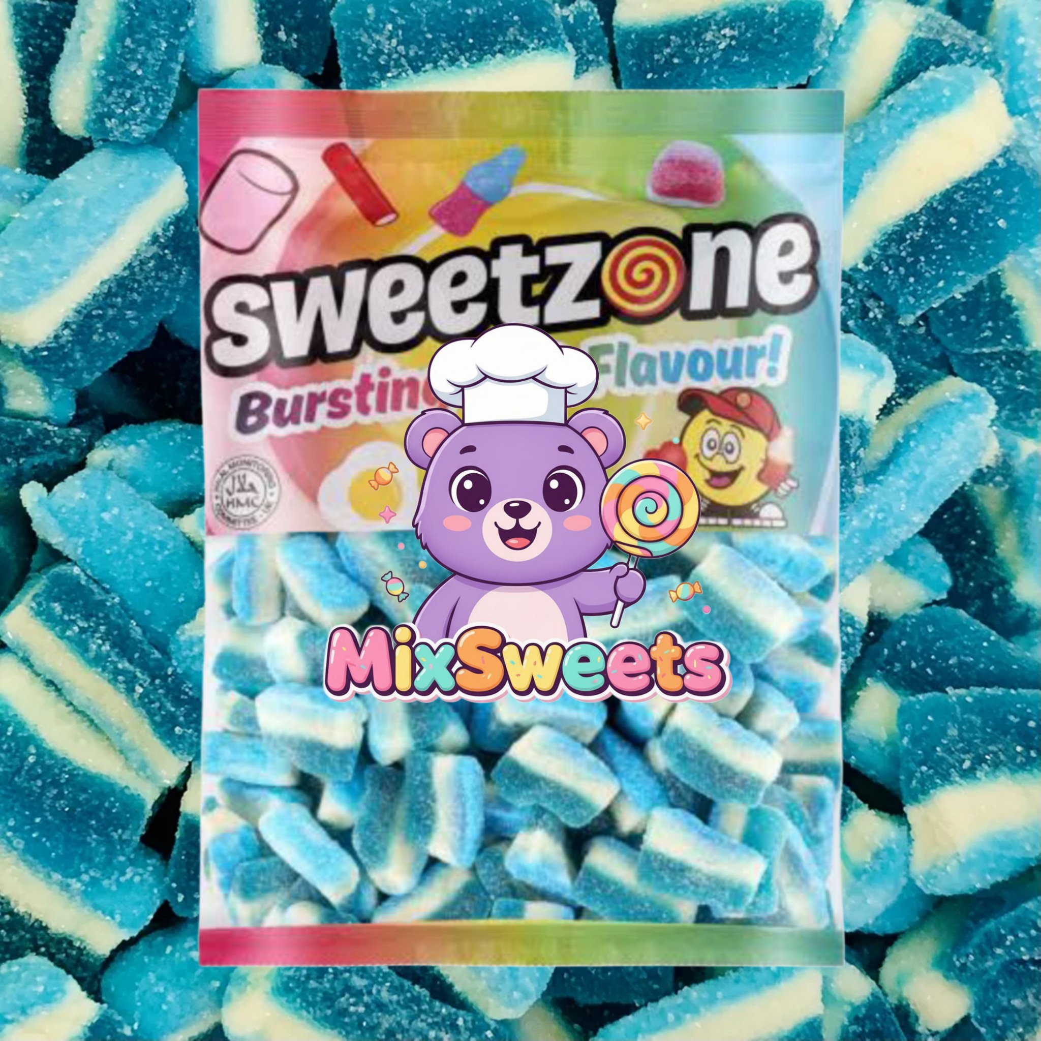Sweetzone Blue Raspberry Slices Bag Sweetzone Blue Raspberry Slices Bag